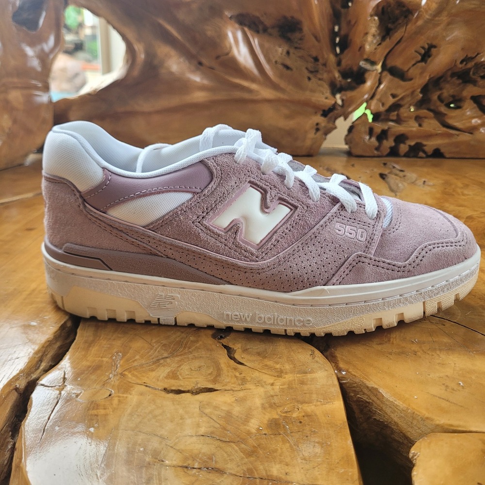 New Balance 550 Womens Sneakers Size 8.5 Pink Suede Retro Streetwear Y2K - Picture 8 of 13